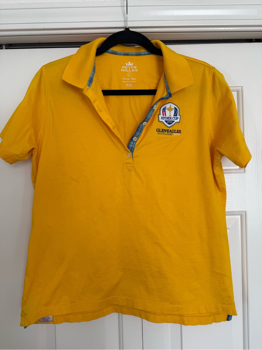 Peter Millar Ryder Cup 2014 Gleneagles Scotland Golf Polo L Collector Vintage - Picture 4 of 10